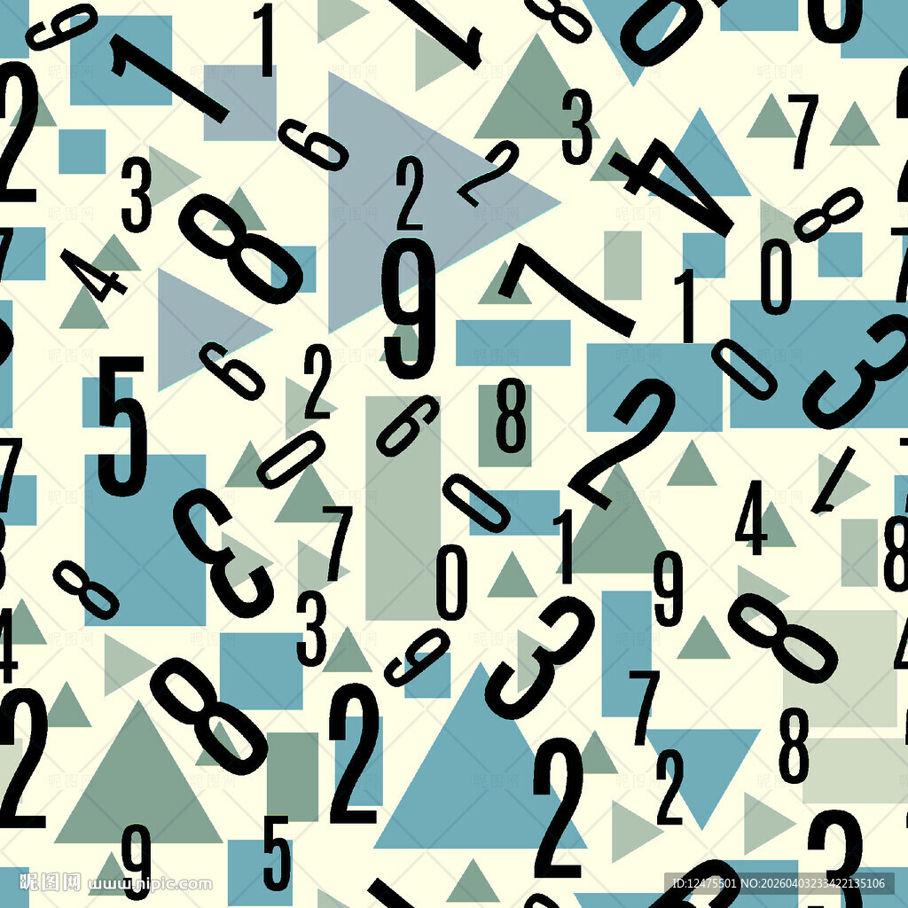 数字几何图案背景纹理