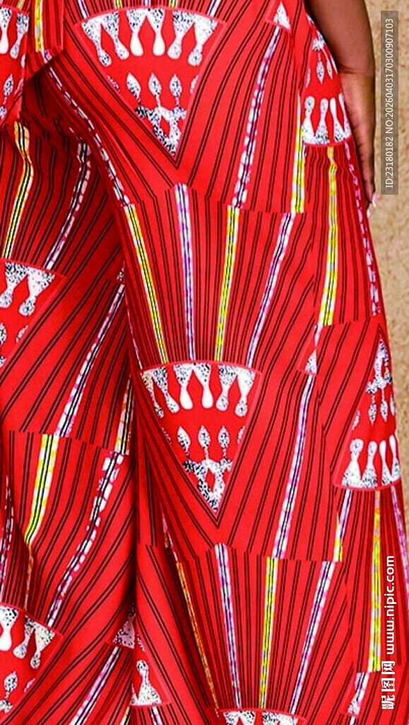 红色条纹图案布料