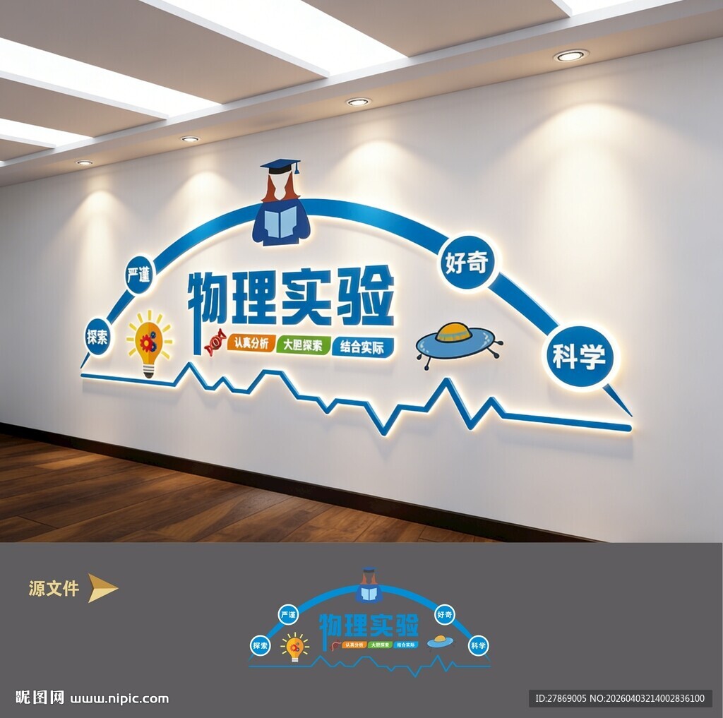 物理实验室文化墙