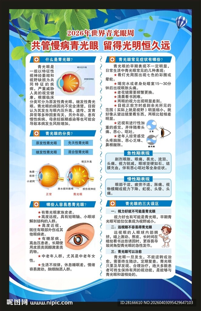 世界青光眼日海报