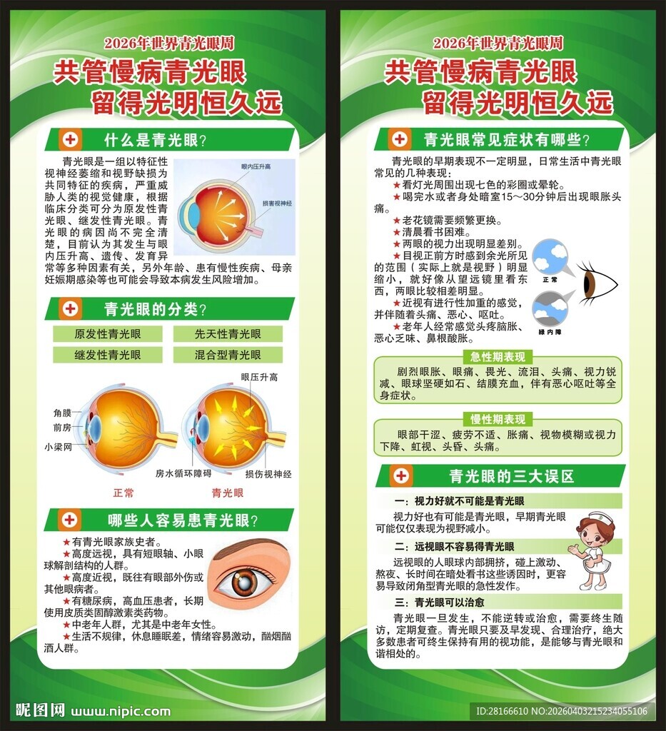 世界青光眼日展架