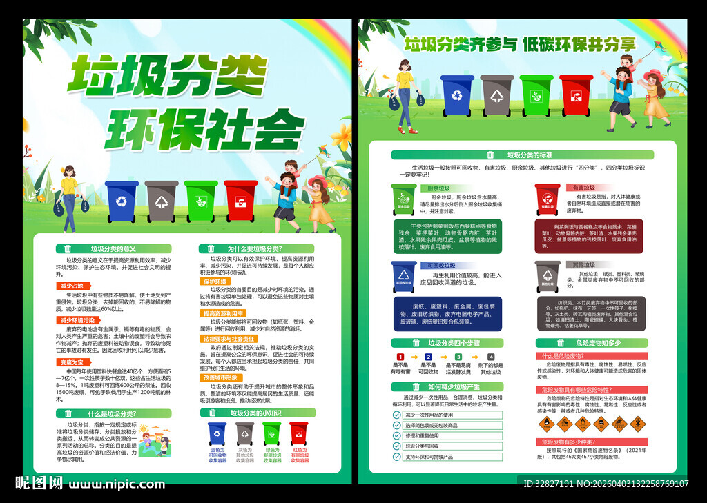 垃圾分类宣传单