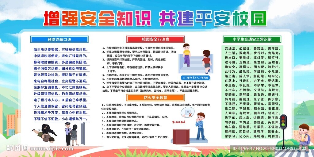 校园安全宣传栏
