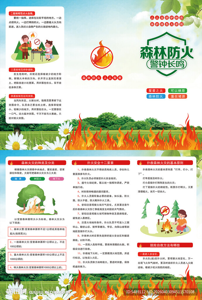 森林防火折页