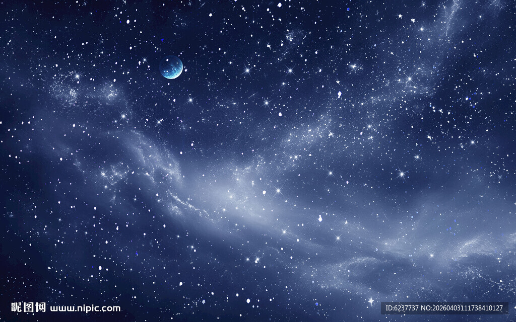 蓝色星空图