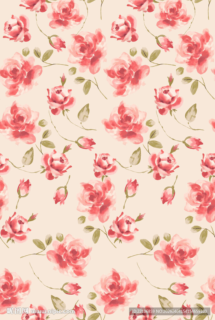 粉色花卉图案背景纹理