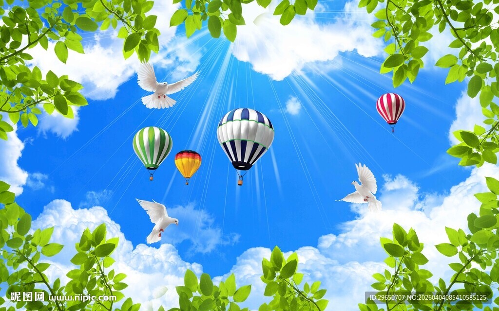 热气球背景