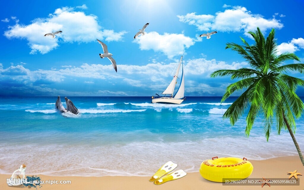 沙滩海洋背景