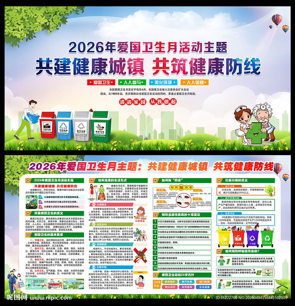 2026年爱国卫生月主题展板