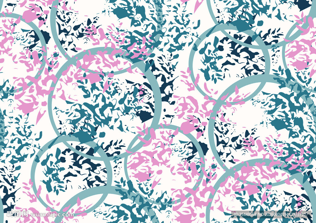 花卉几何图案背景纹理