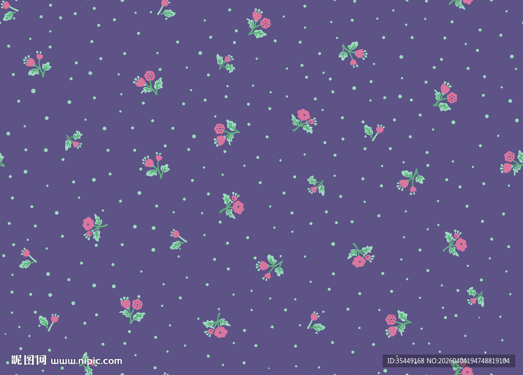 紫色花卉图案背景纹理