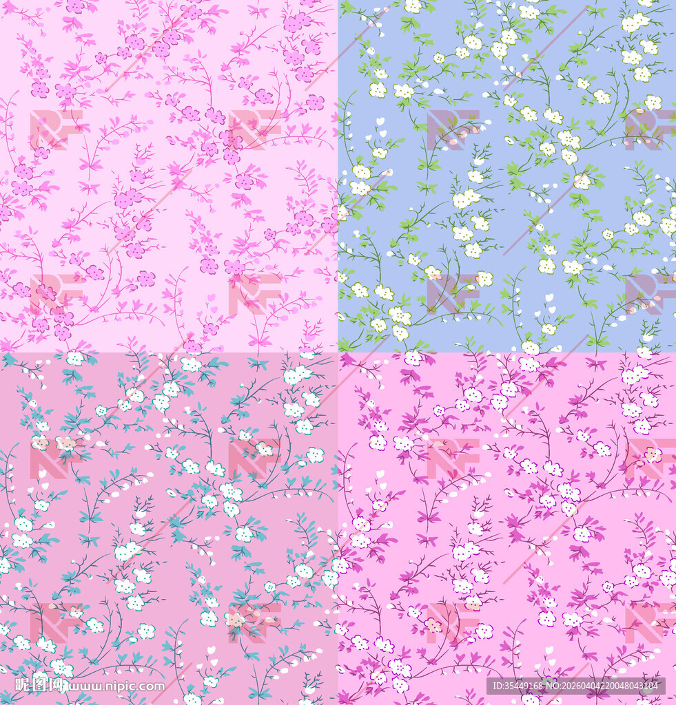 多彩碎花图案背景