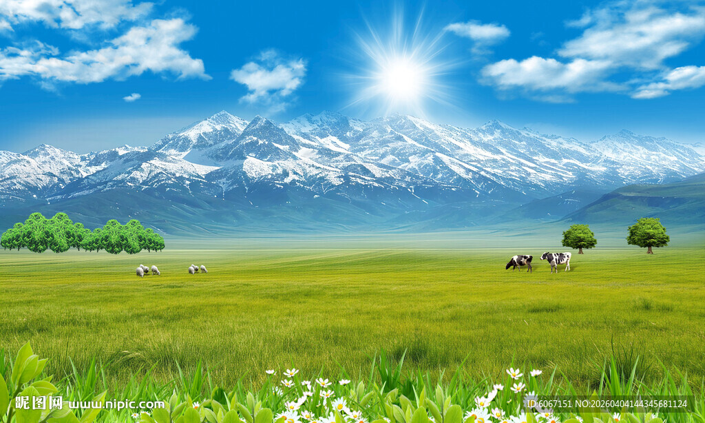 蓝天白云大草原