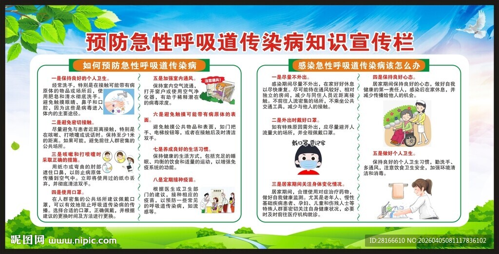 预防呼吸道疾病知识宣传栏