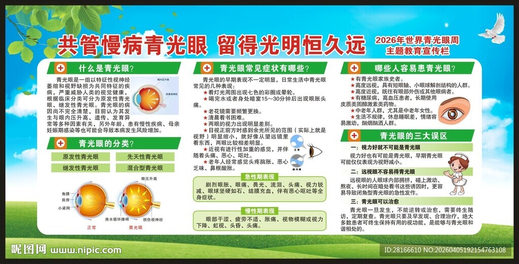 世界青光眼日宣传栏