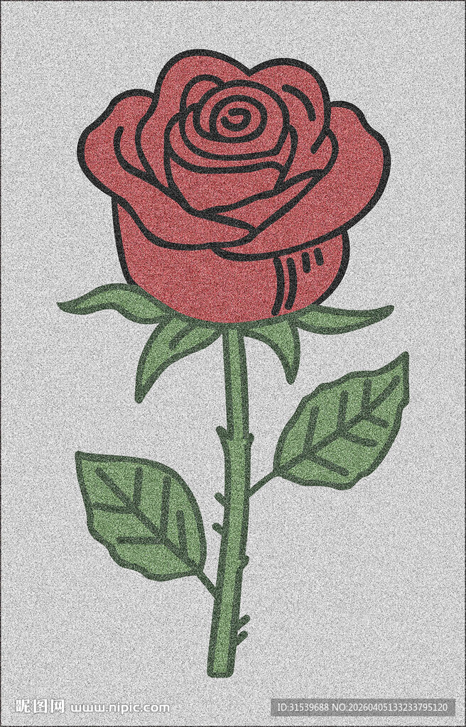 玫瑰花图案矢量图