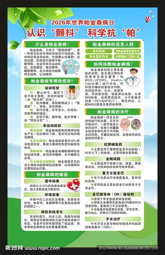 世界帕金森病日海报