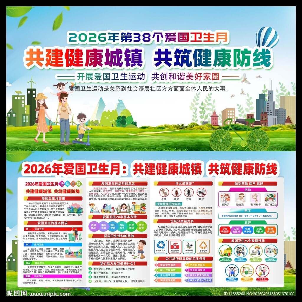 2026卫生月主题活动宣传海报