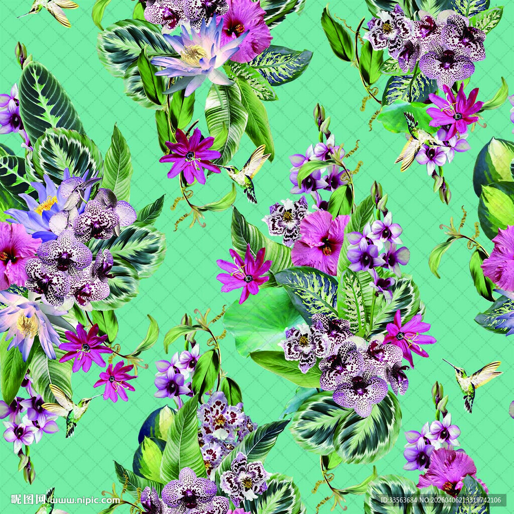 清新花卉图案背景