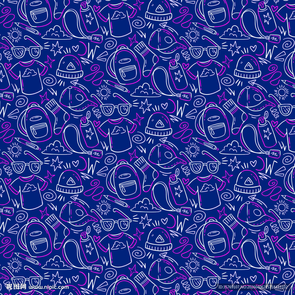 蓝色抽象花纹图案背景