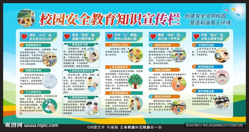 校园安全教育知识宣传栏