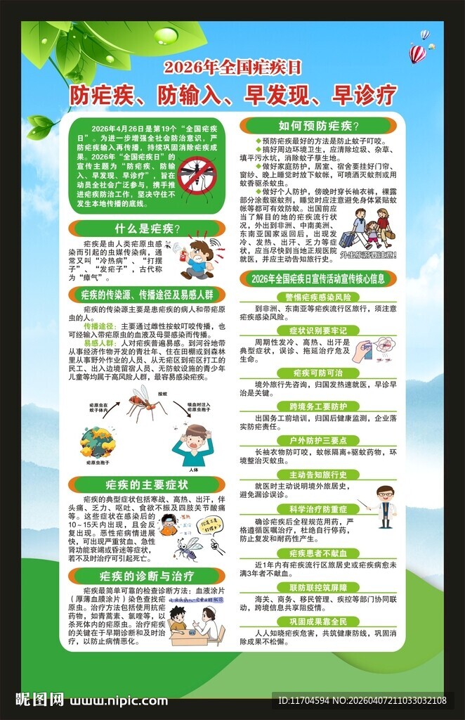 全国疟疾日海报