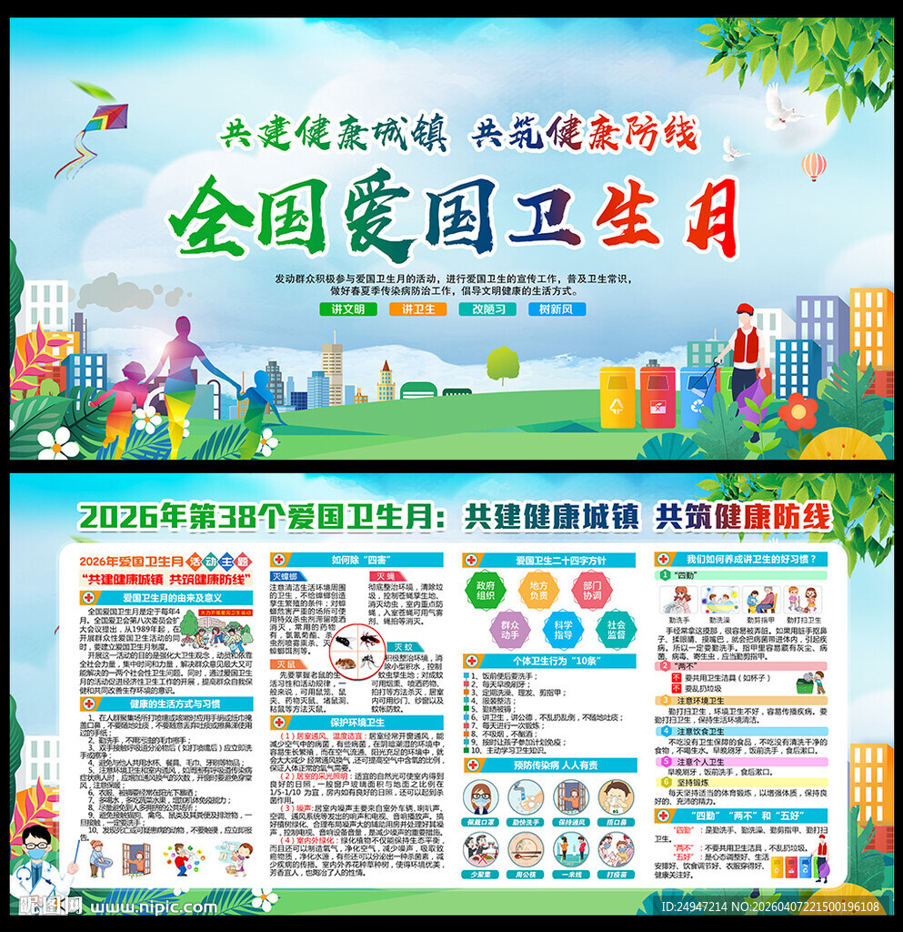 爱国卫生月展板