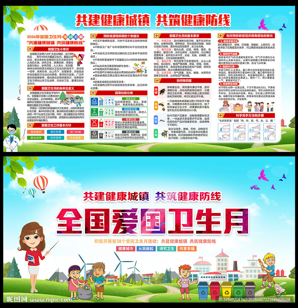 爱国卫生月展板