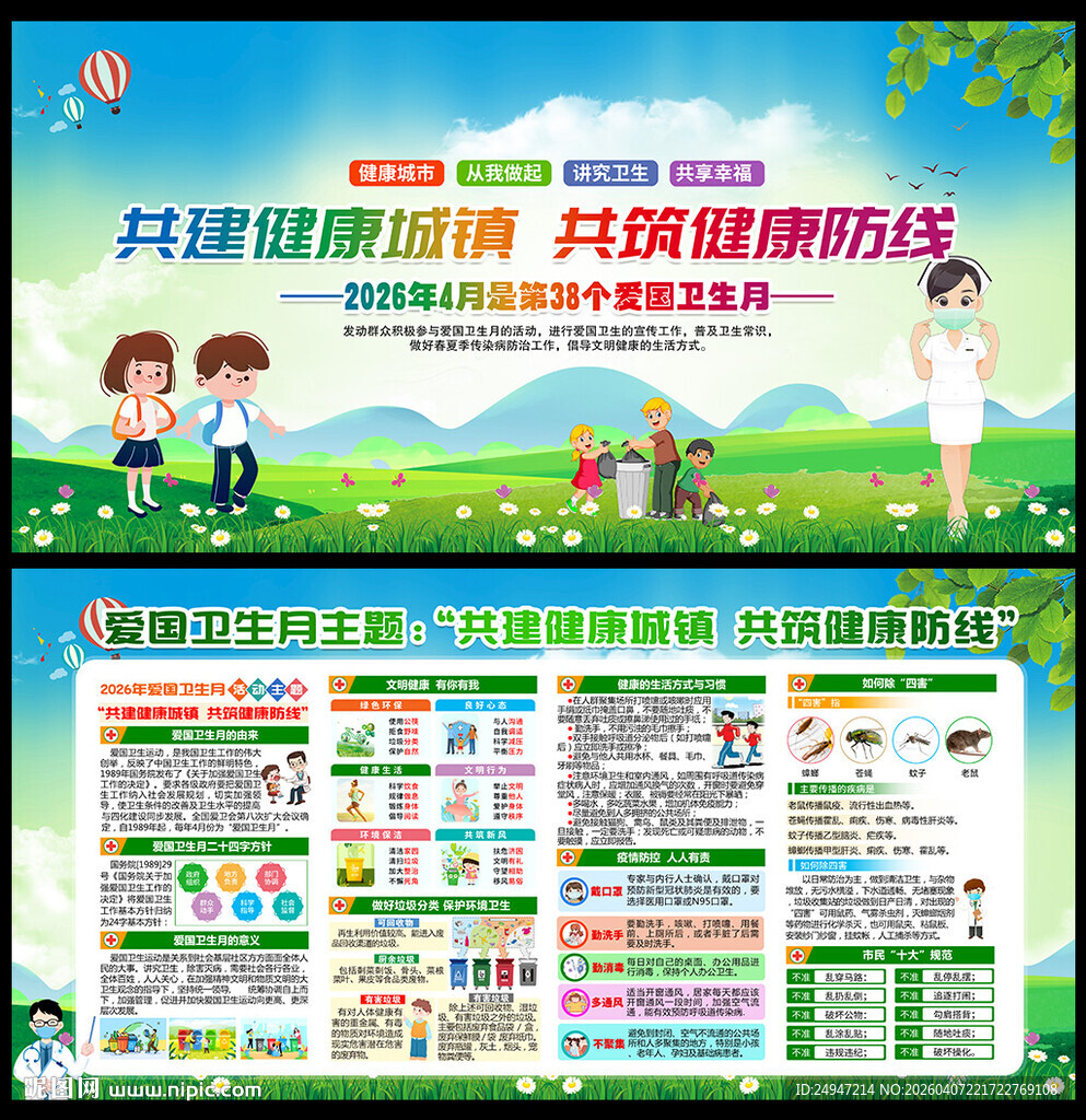 爱国卫生月宣传栏