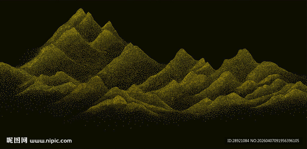 金色山峦抽象