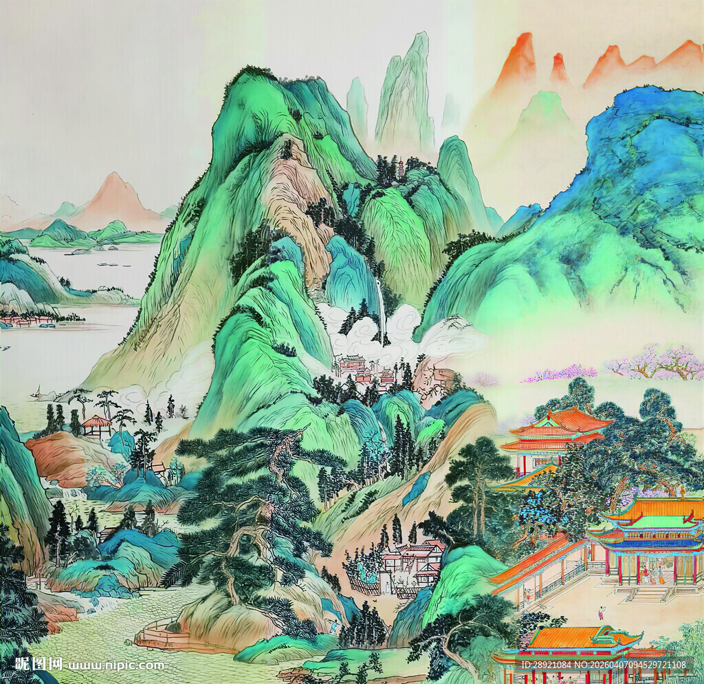 中式山水国画景观