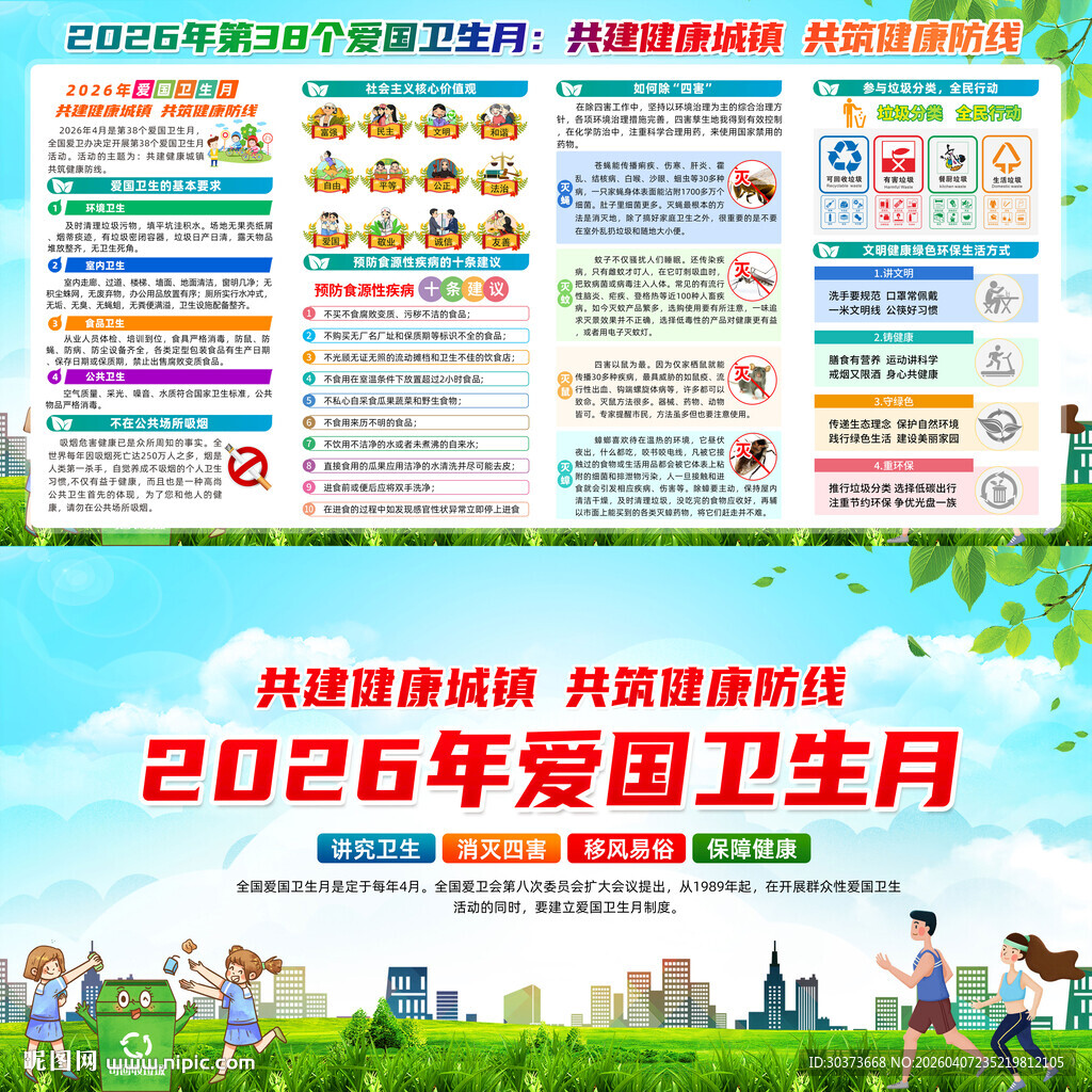 2026年爱国卫生月展板