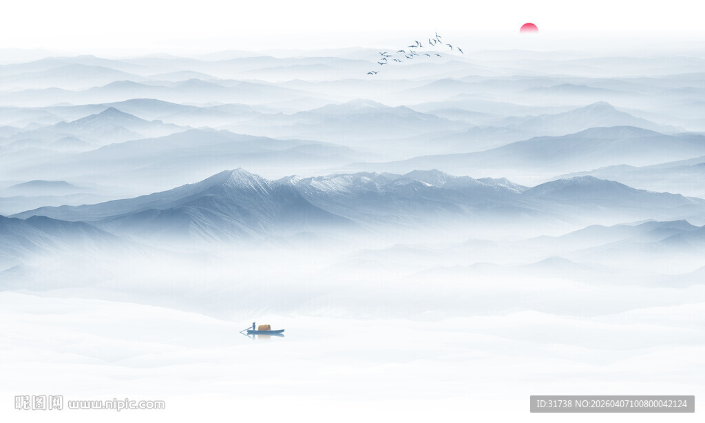 水墨山水意境画