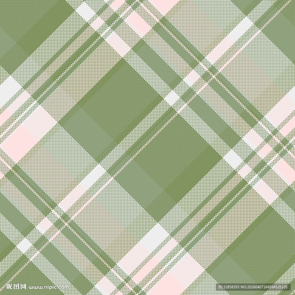 绿色粉色格子图案背景