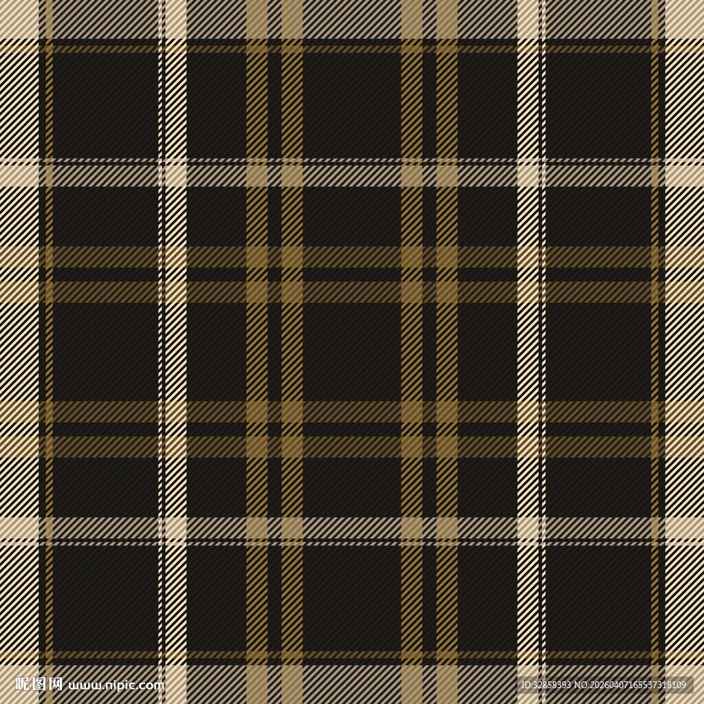黑棕格纹图案