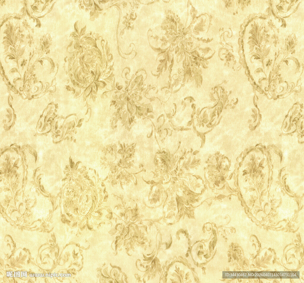 金色华丽花纹背景图案