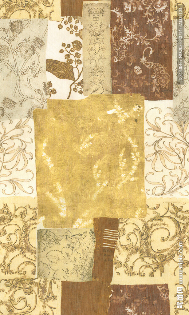 复古拼贴风图案纹理素材