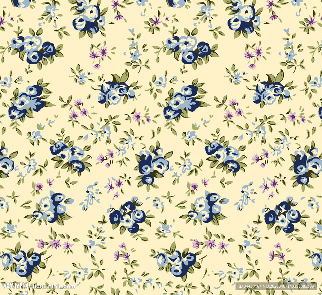 清新花卉图案背景