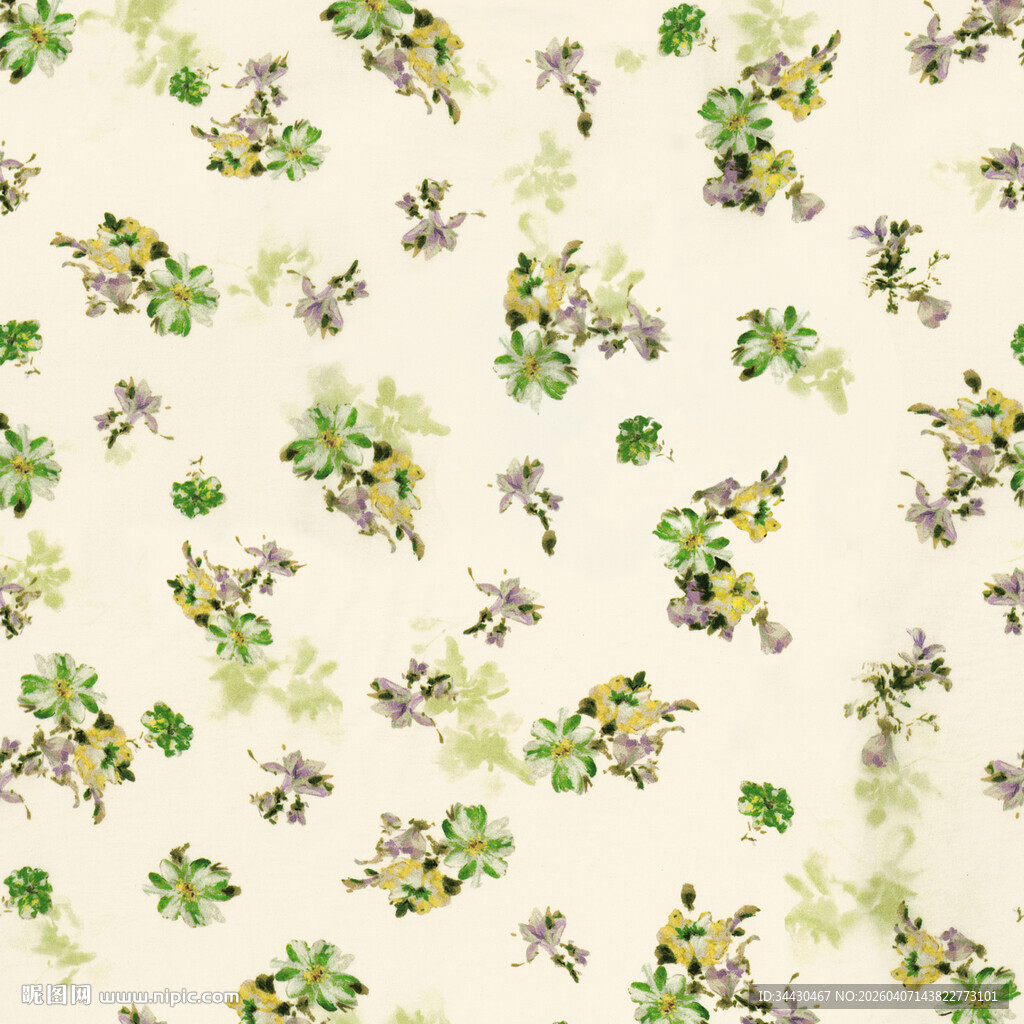 清新花卉图案背景纹理