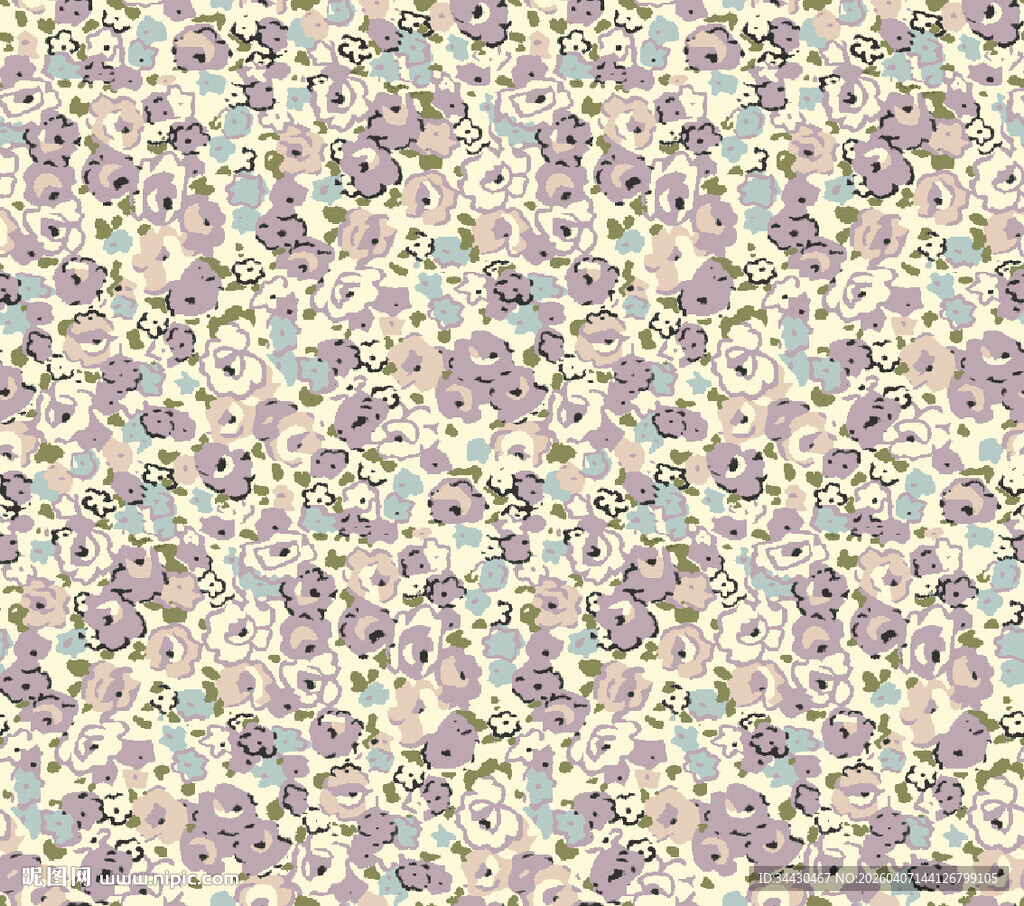 梦幻花卉图案背景纹理