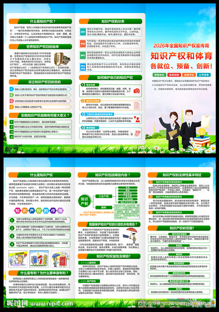 全国知识产权宣传周三折页