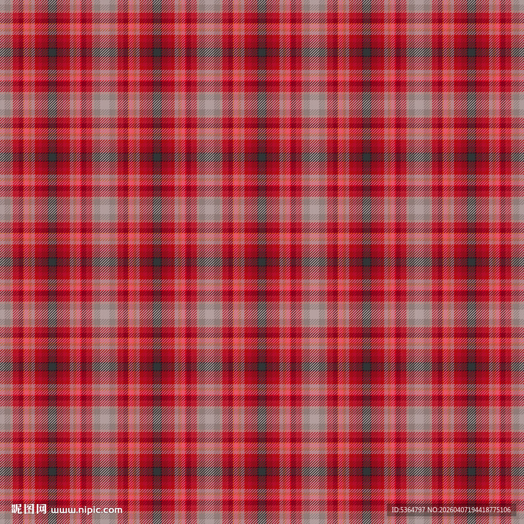 红色格子纹理图案
