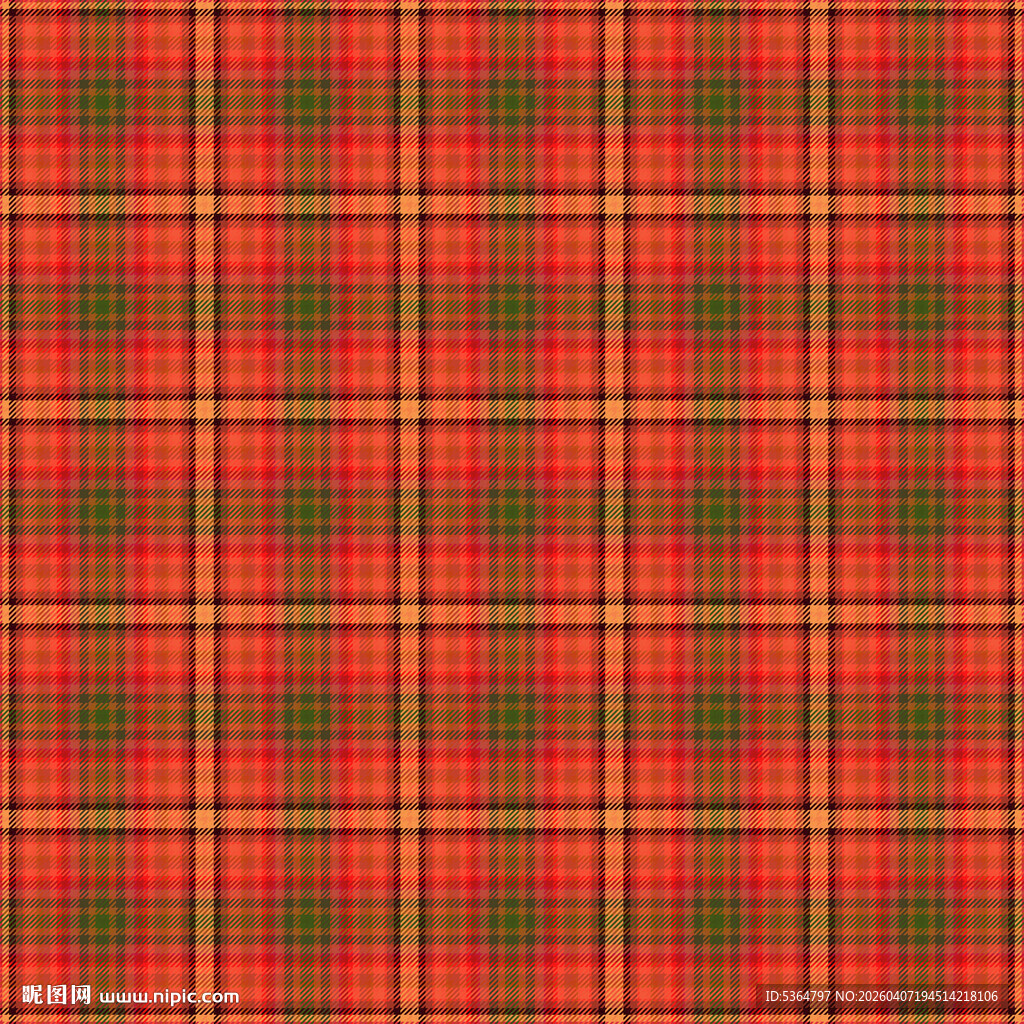 红色格子纹理图案