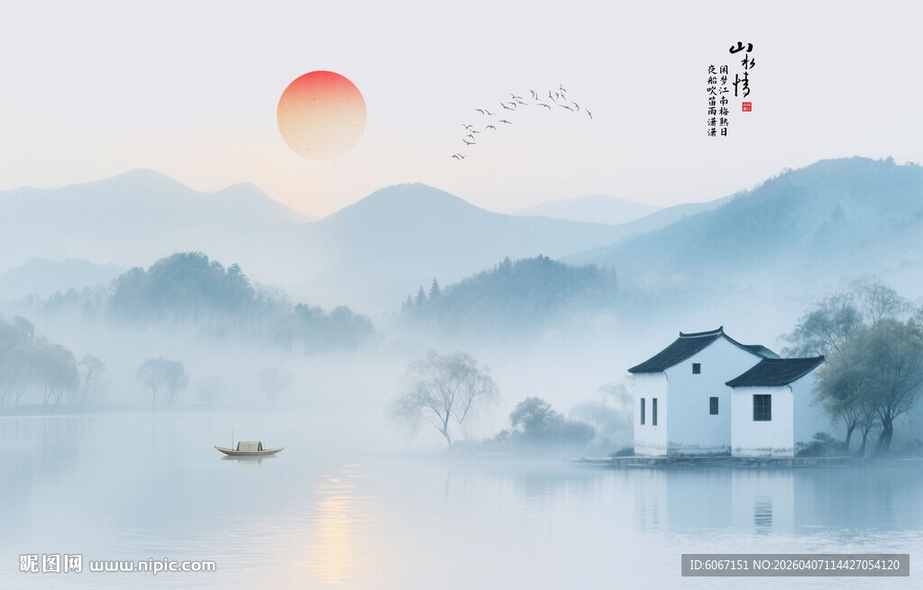 水墨山水意境图