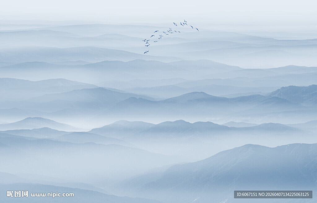 远山近水水墨风景