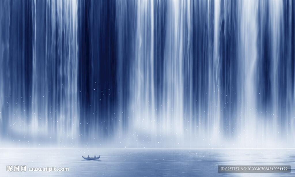 流水生财瀑布山水幕墙