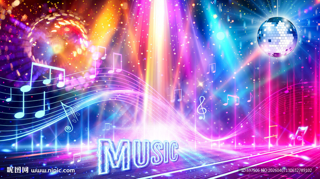 炫彩音乐狂欢酒吧KTV背景墙