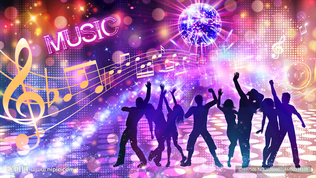 炫彩音符音乐舞厅酒吧KTV背景