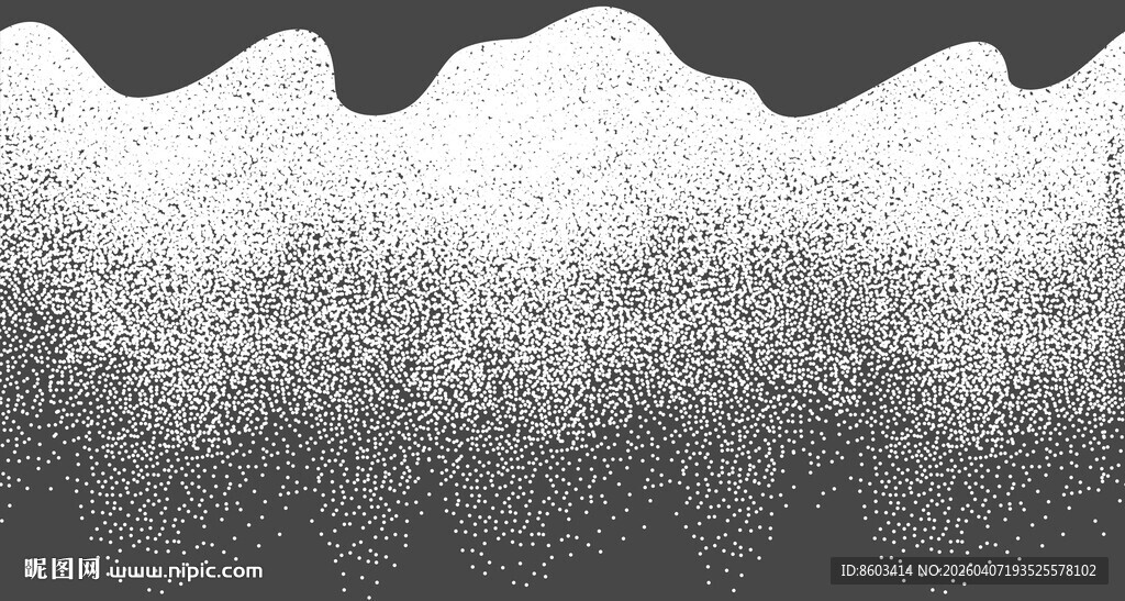 白色渐变圆点山水可左右无缝拼接