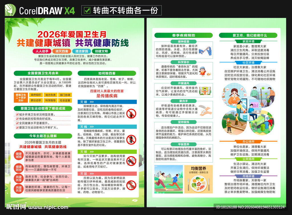 2026爱国卫生月宣传单